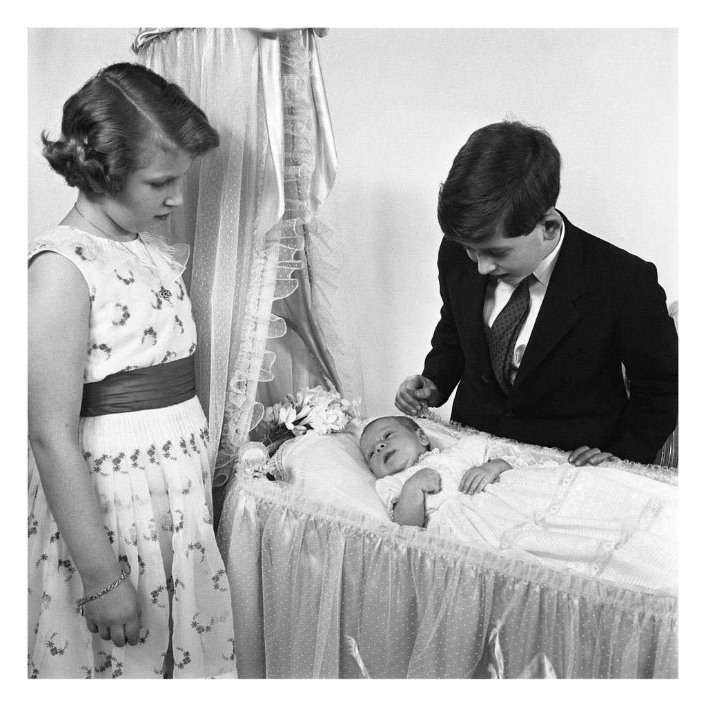 Detail of Princess Anne and Prince Charles with Prince Andrew by Cecil Beaton