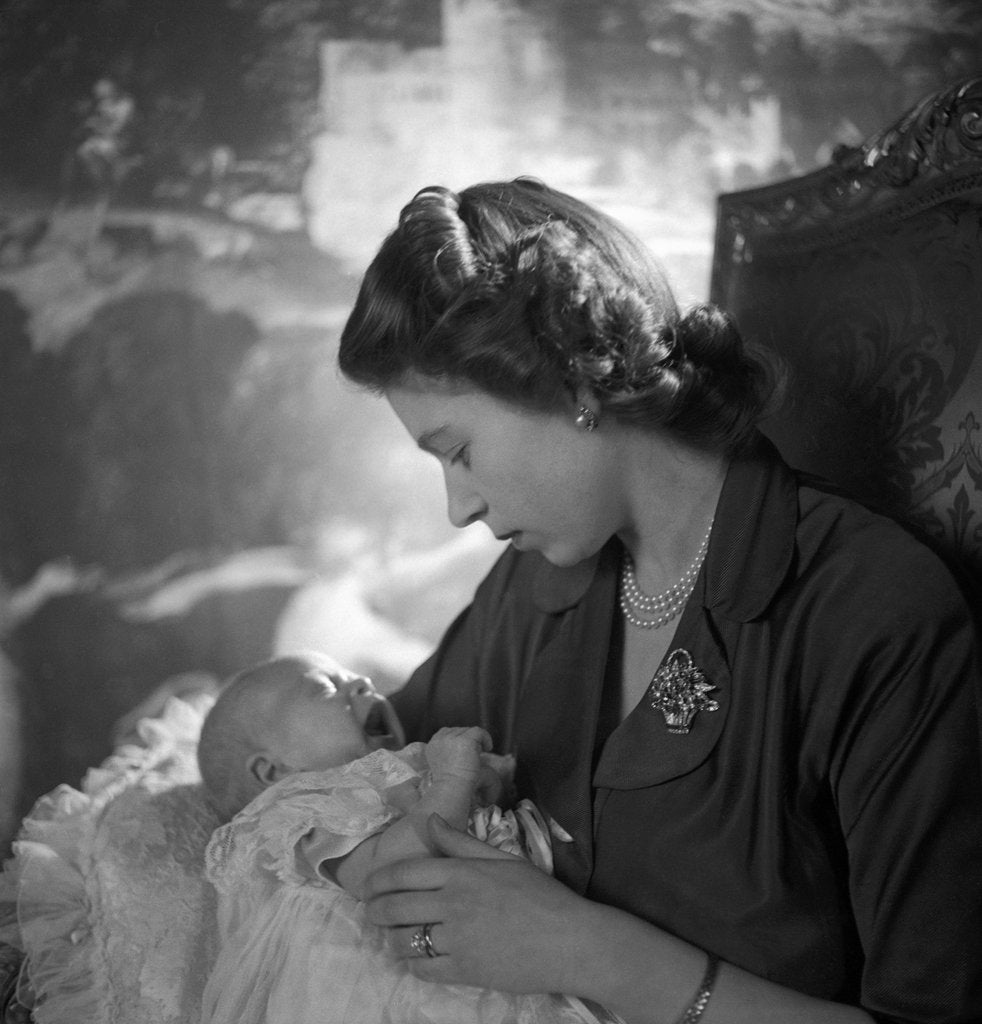 Detail of Princess Elizabeth and Prince Charles by Cecil Beaton