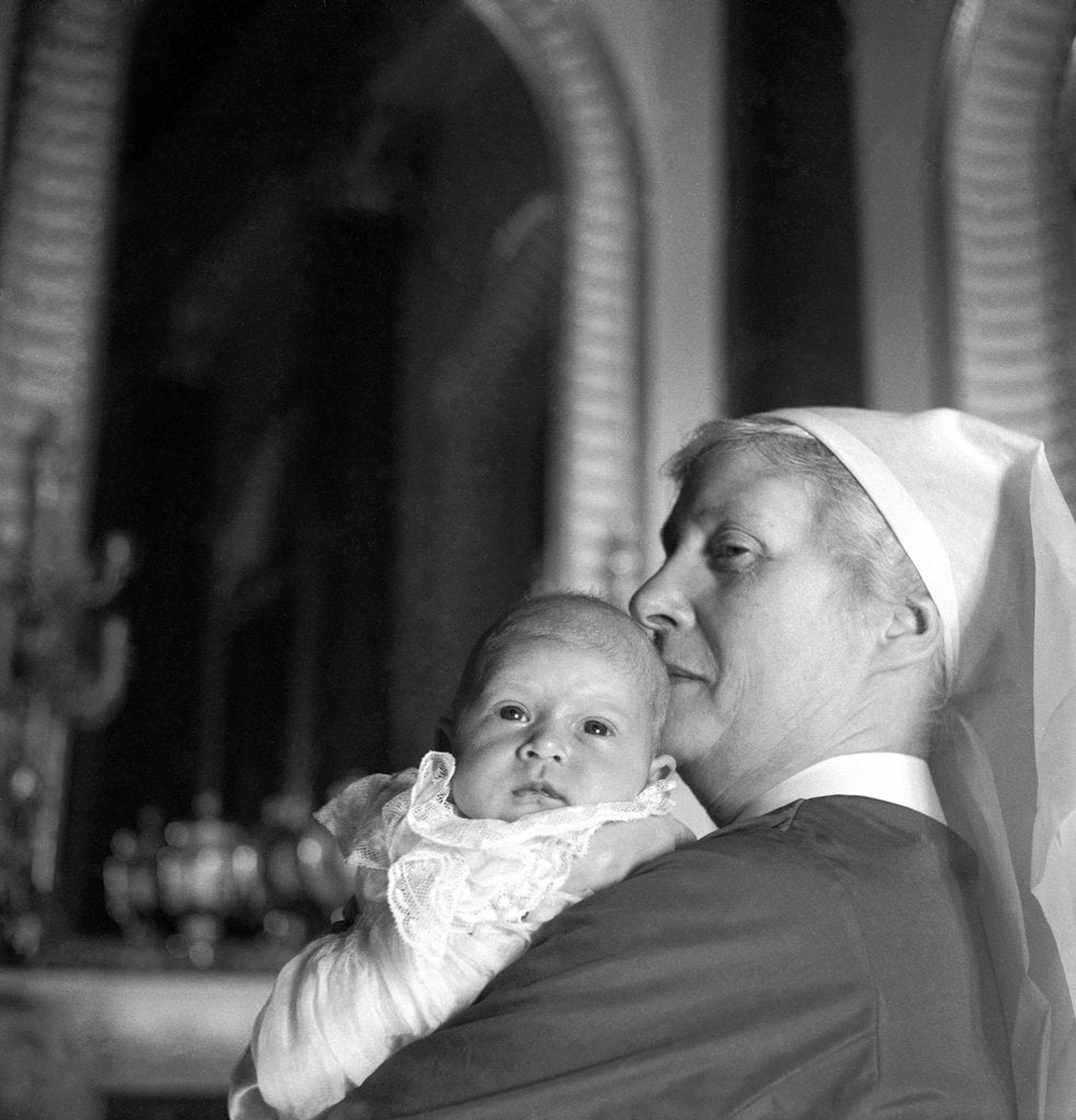 Detail of Prince Charles and his nurse by Cecil Beaton