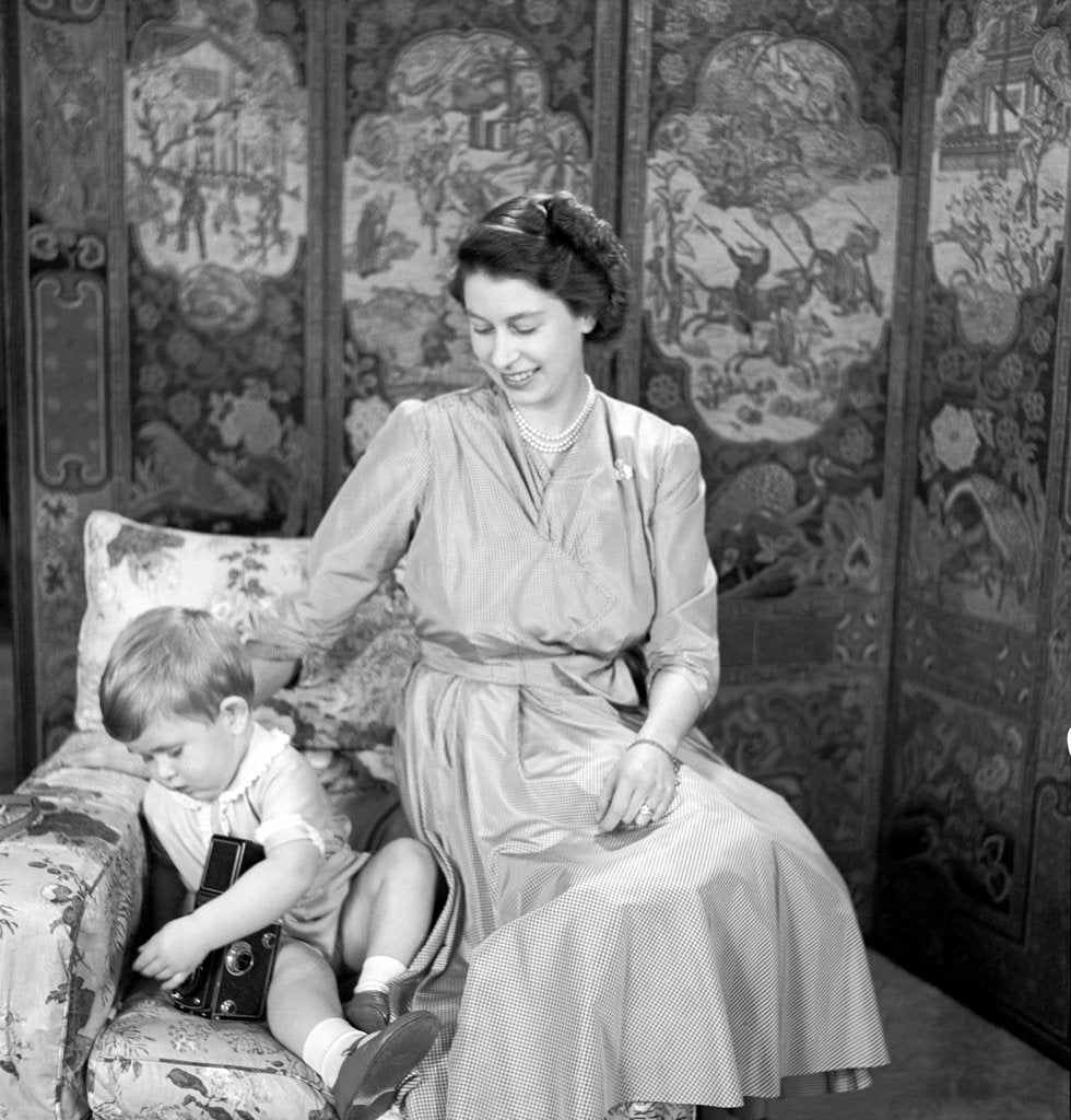 Detail of Princess Elizabeth and Prince Charles by Cecil Beaton