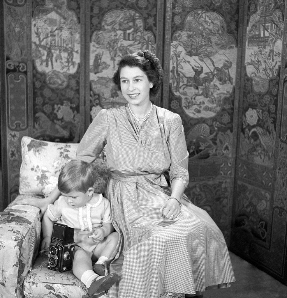 Detail of Princess Elizabeth and Prince Charles by Cecil Beaton