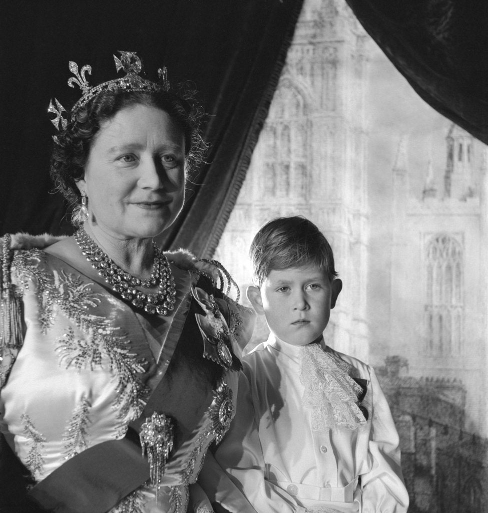 Detail of Queen Elizabeth, The Queen Mother and Prince Charles by Cecil Beaton
