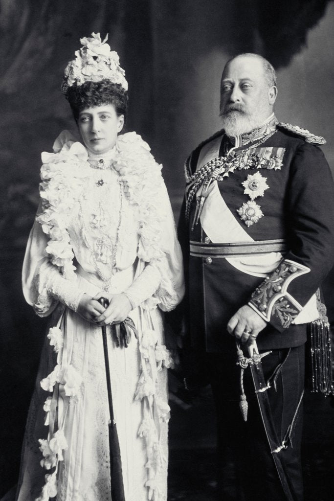 Detail of King Edward VII and Queen Alexandra by Lafayette Portrait Studios