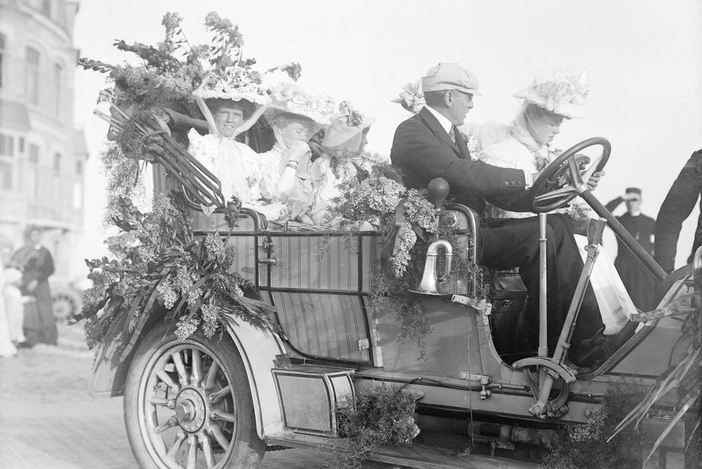 Detail of A Bevy of Beauties in the Back Seat by Andrew Pitcairn-Knowles