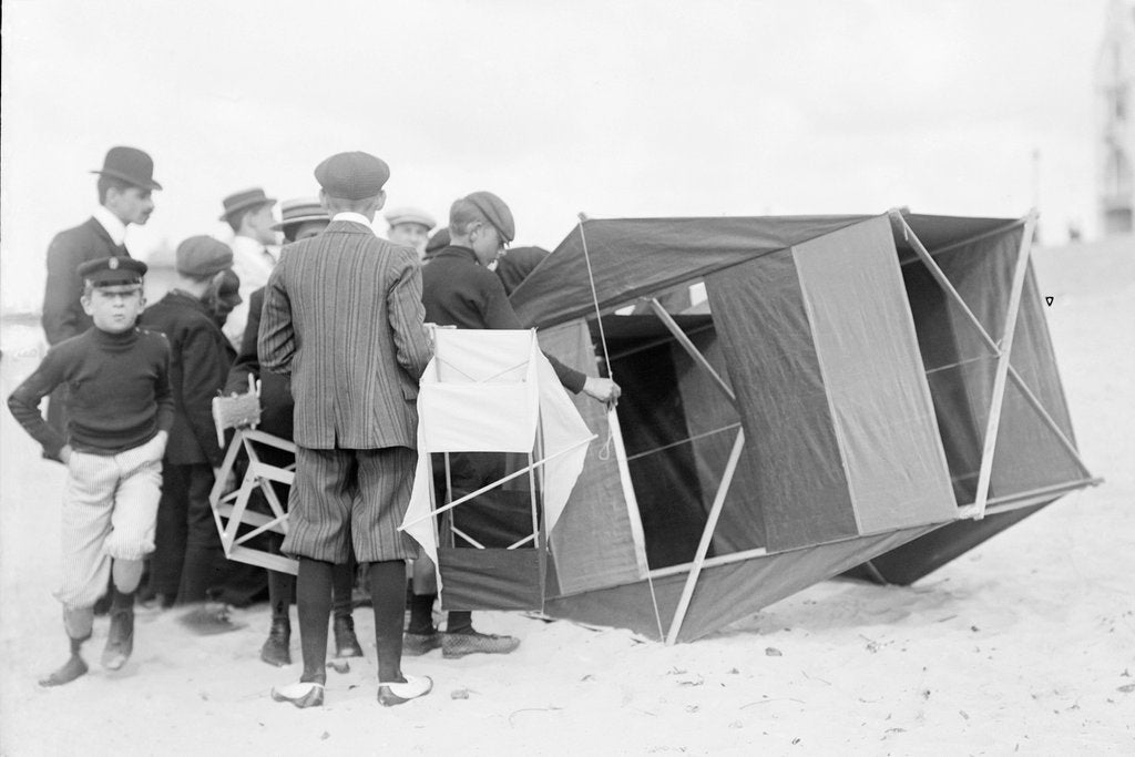 Detail of Large black box kite grounded by Andrew Pitcairn-Knowles