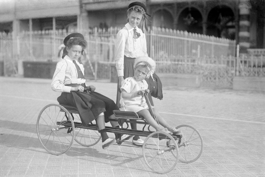 Detail of Hand Propelled Four Wheel Tandem on the Seafront by Andrew Pitcairn-Knowles
