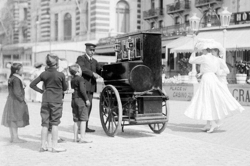 Detail of Barrel Organ between Dances Along the Promenade by Andrew Pitcairn-Knowles