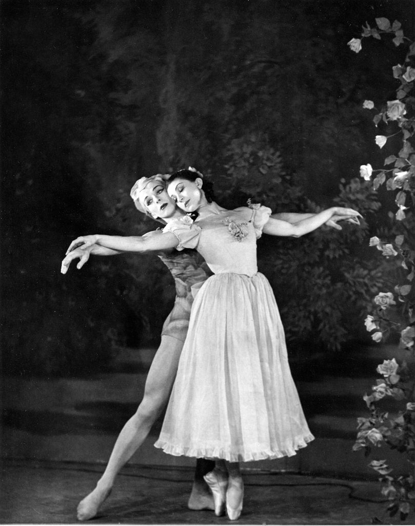 Detail of Margot Fonteyn and Alexis Rassine in Le Spectre de la rose at the New Theatre by Gordon Anthony
