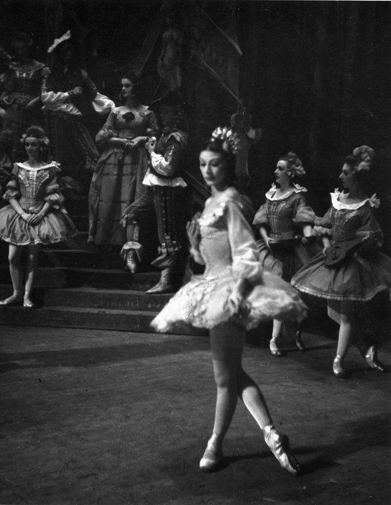 Detail of Margot Fonteyn in Tchaikovsky 's The Sleeping Beauty at the Royal Opera House by Edward Mandinian
