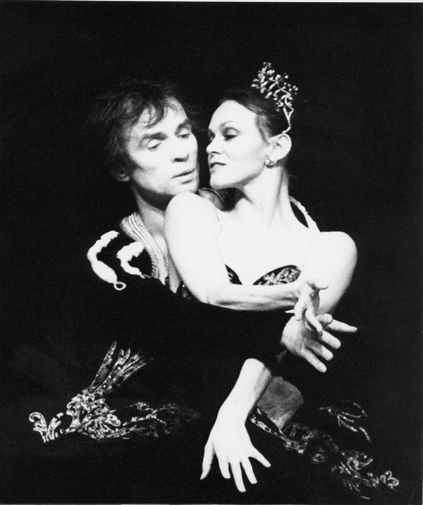 Detail of Rudolf Nureyev and Lesley Collier in Tchaikovsky's Swan Lake at the Royal Opera House by Anthony Crickmay
