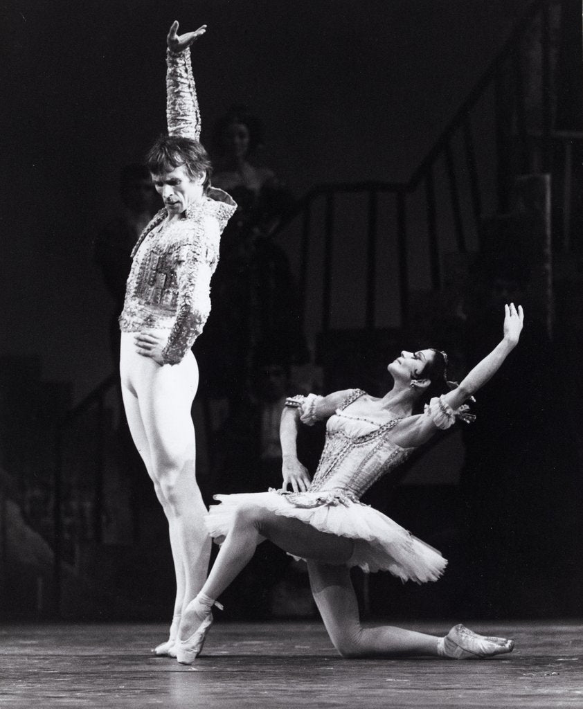 Detail of Rudolf Nureyev and Lucette Aldous in LÚon Minkus's Don Quixote at the Adelaide Theatre by Anthony Crickmay