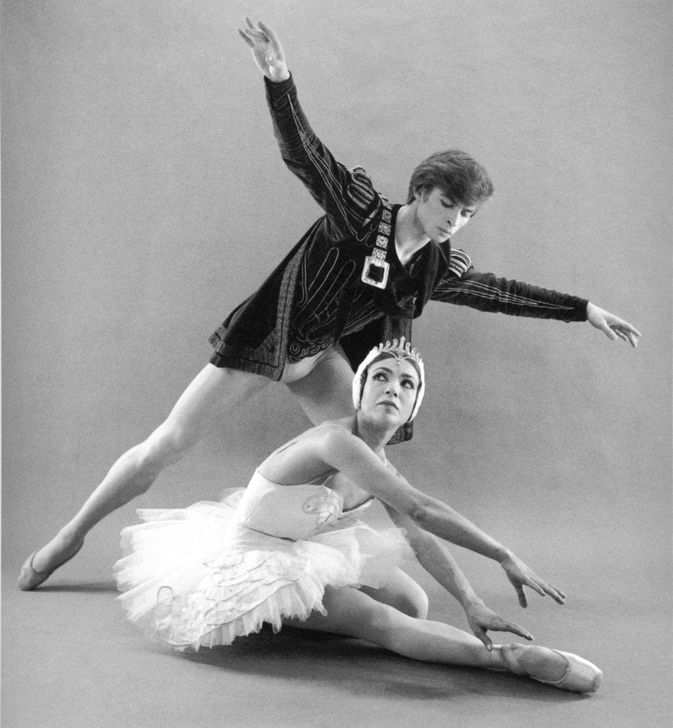 Detail of Rudolf Nureyev and Sonia Arova in Le Lac Des Cygnes by Anthony Crickmay