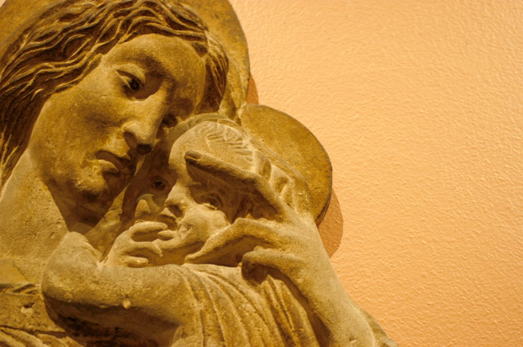 Detail of The Virgin and Child, after Donatello by Stuart Cox