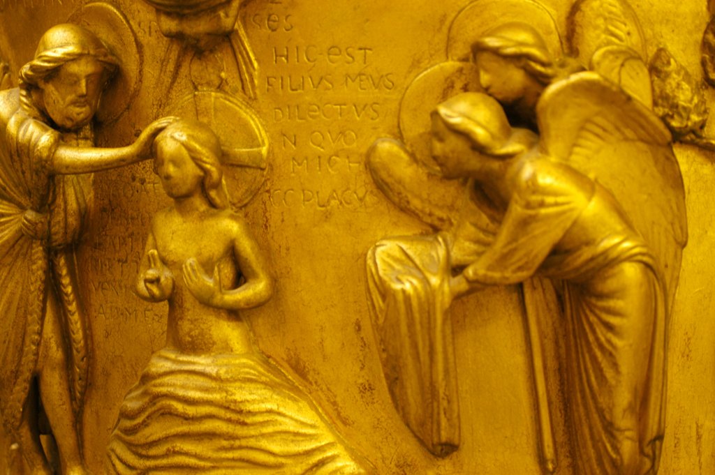 Detail of Baptismal font, detail by Stuart Cox
