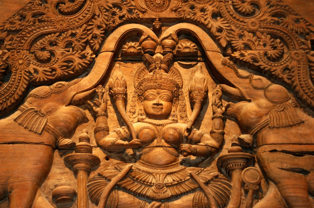 Laksmi, detail, from a fragment of a pagoda by Stuart Cox