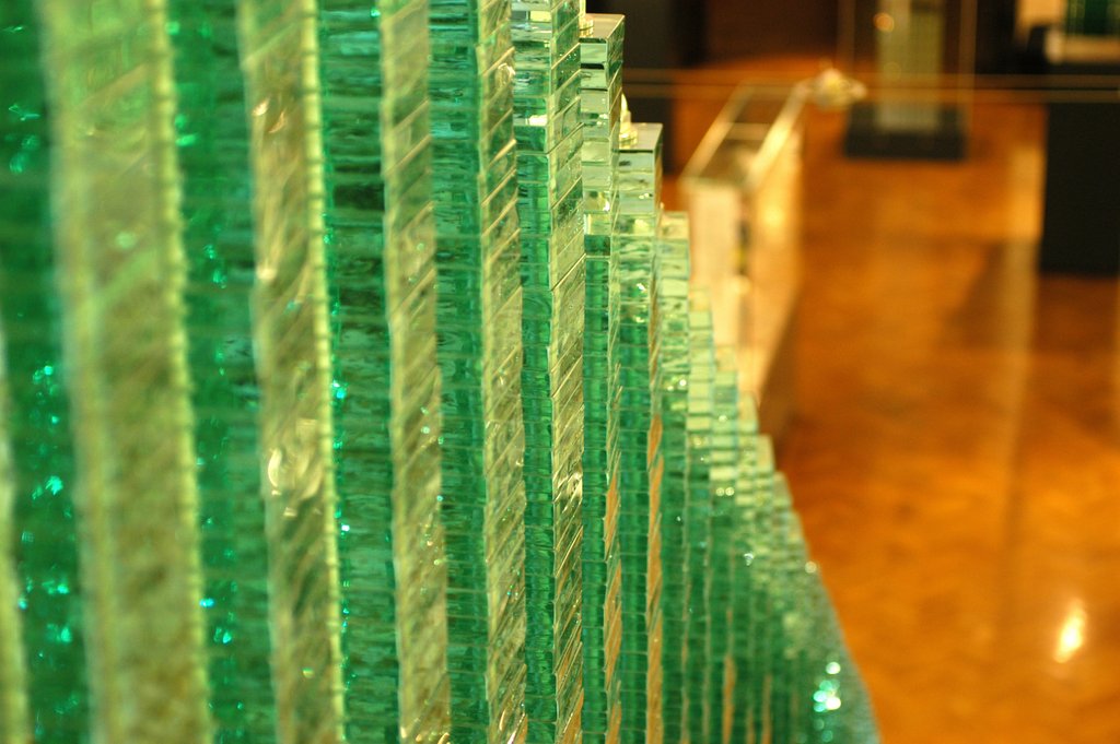 Detail of Glass staircase, detail by Stuart Cox