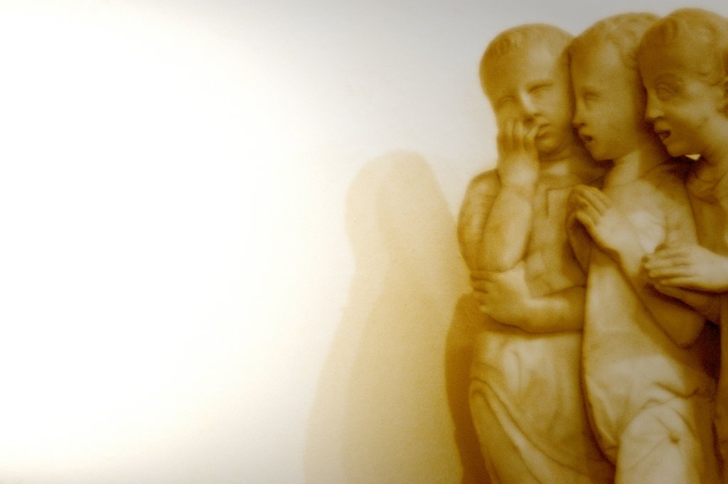 Detail of Three Adoring Angels, detail by Stuart Cox