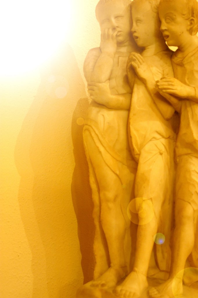 Detail of Three Adoring Angels, detail by Stuart Cox