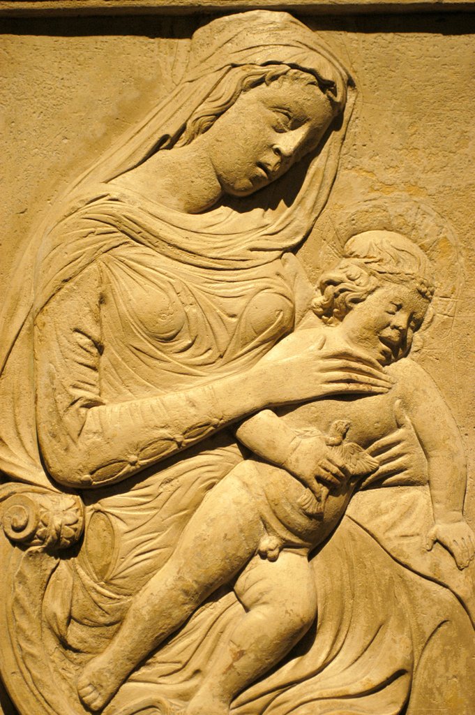Detail of Virgin and Child with two angels, detail by Stuart Cox
