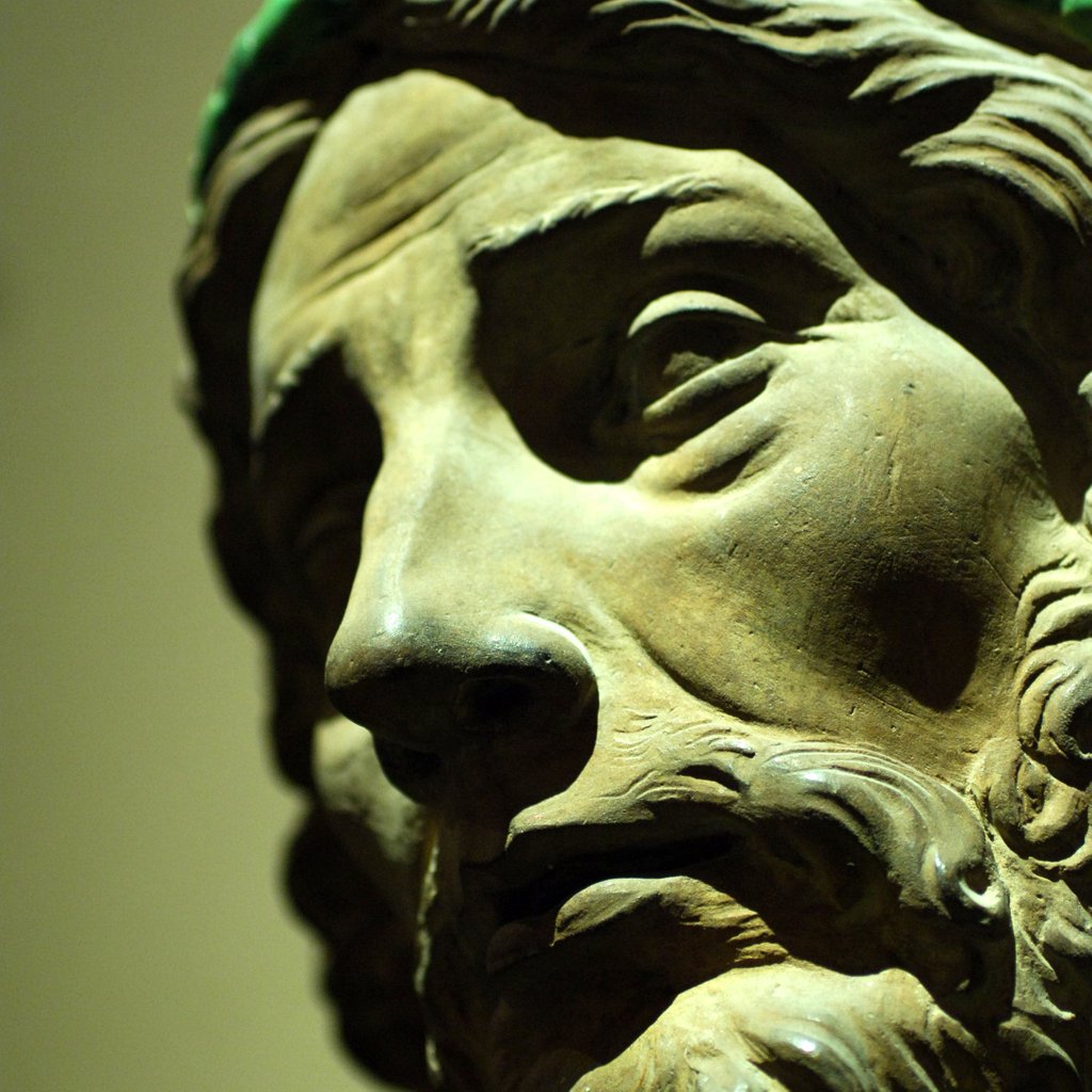 Detail of Bust of Jesus Christ, detail of face by Stuart Cox