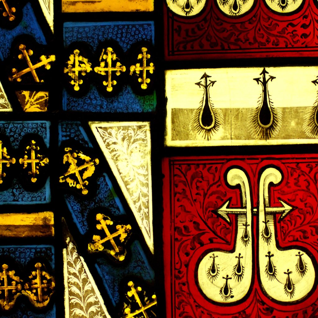 Detail of The Arms of Beaupre & Meeres, detail by Stuart Cox