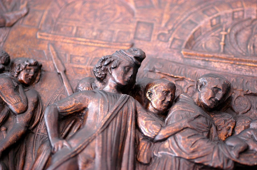 Detail of The Miracle of The Speaking Babe, detail by Stuart Cox