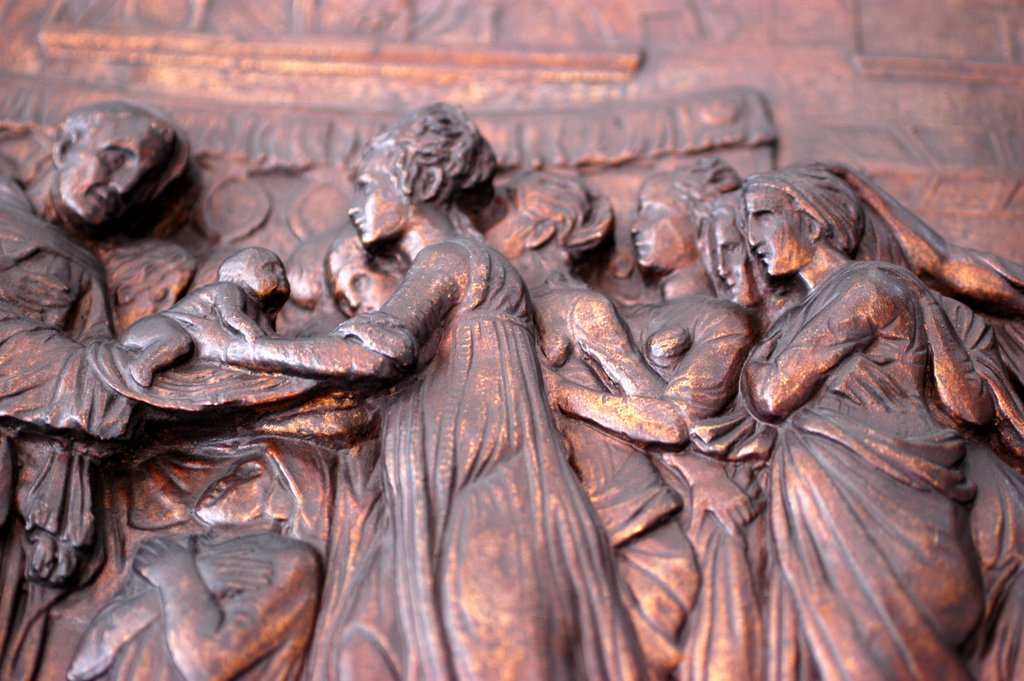 Detail of The Miracle of The Speaking Babe, detail by Stuart Cox