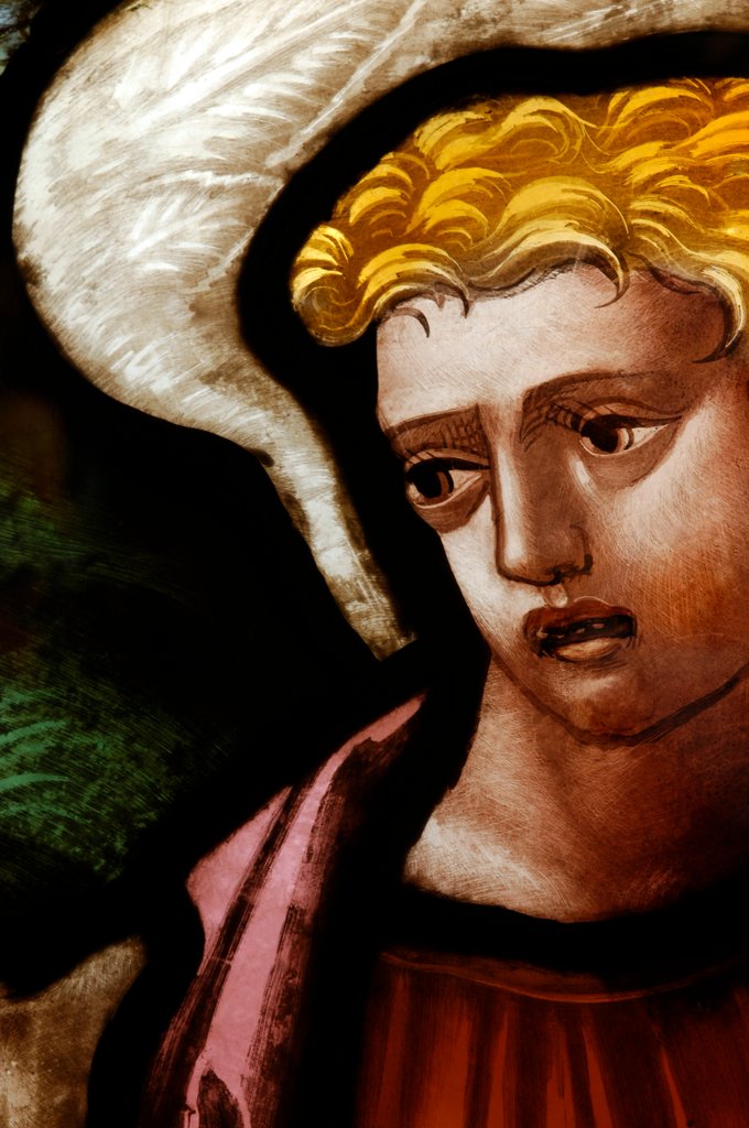 Detail of Three angels at a table, from a subject of a Abraham by Stuart Cox