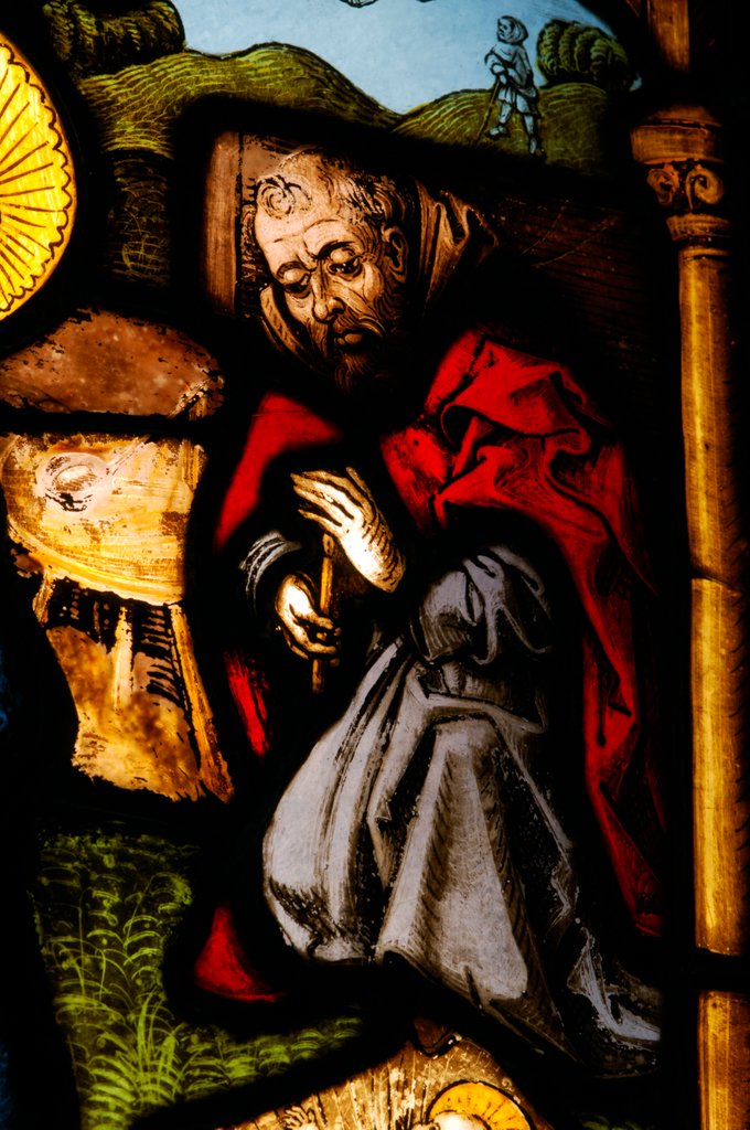 Detail of Panel depicting The Virgin Mary and St by Stuart Cox