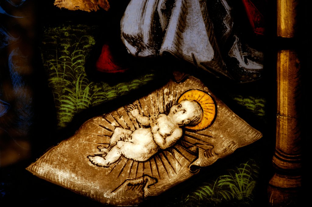 Detail of Panel depicting The Virgin Mary and St by Stuart Cox