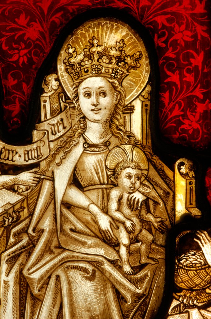 Detail of Panel showing the Virgin and Child, St by Stuart Cox