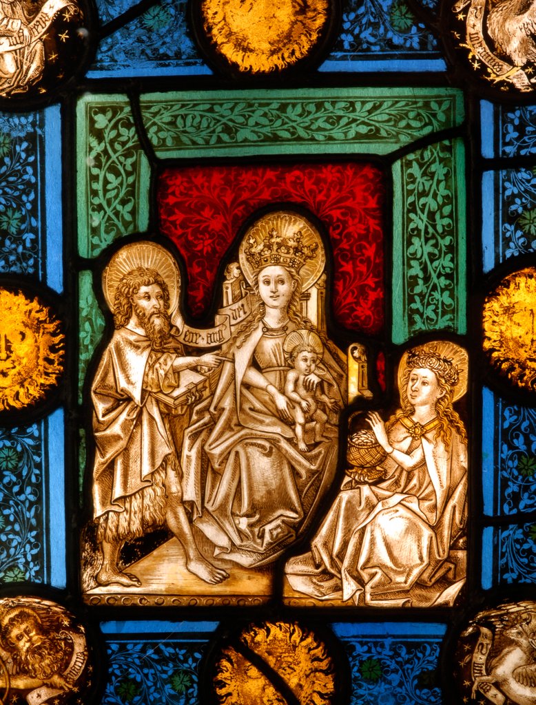 Detail of Panel showing the Virgin and Child, St by Stuart Cox