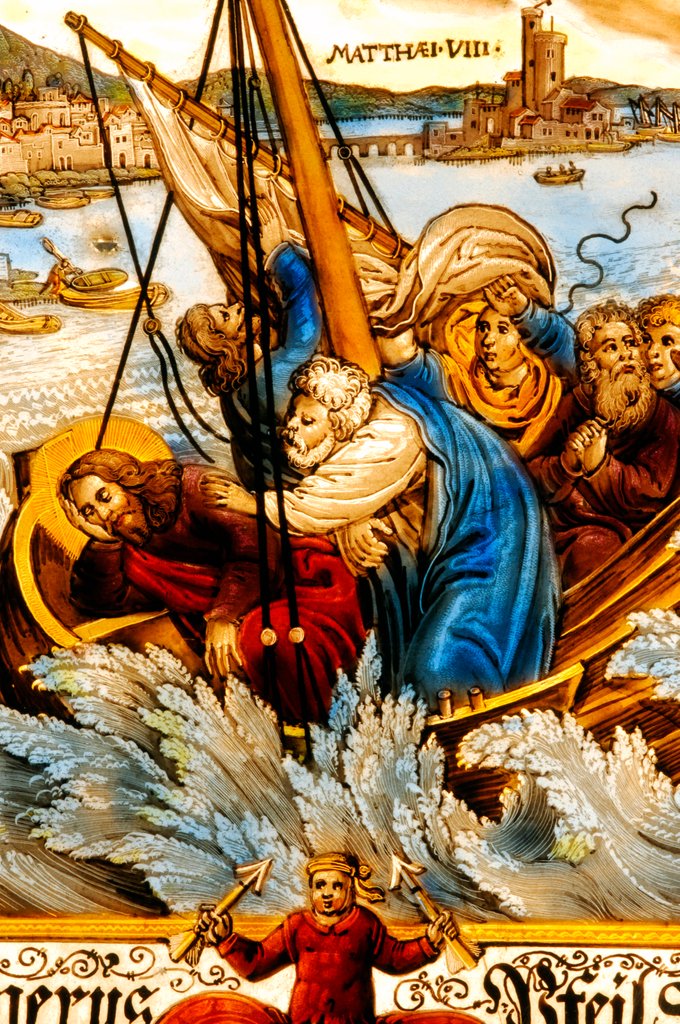 Detail of The Storm on the Sea of Galilee by Stuart Cox