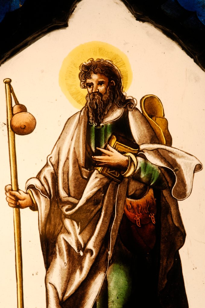 Detail of Saint James the Greater by Stuart Cox