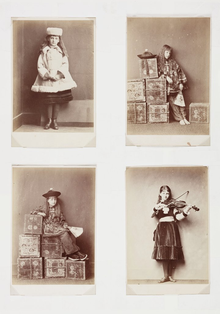 Detail of Four photographs of Xie (Alexandra) Kitchin by Lewis Carroll