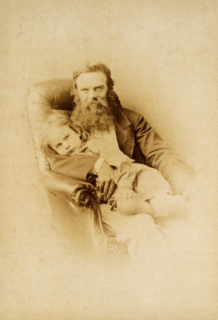 Detail of William Holman Hunt and his son Cyril by Lewis Carroll