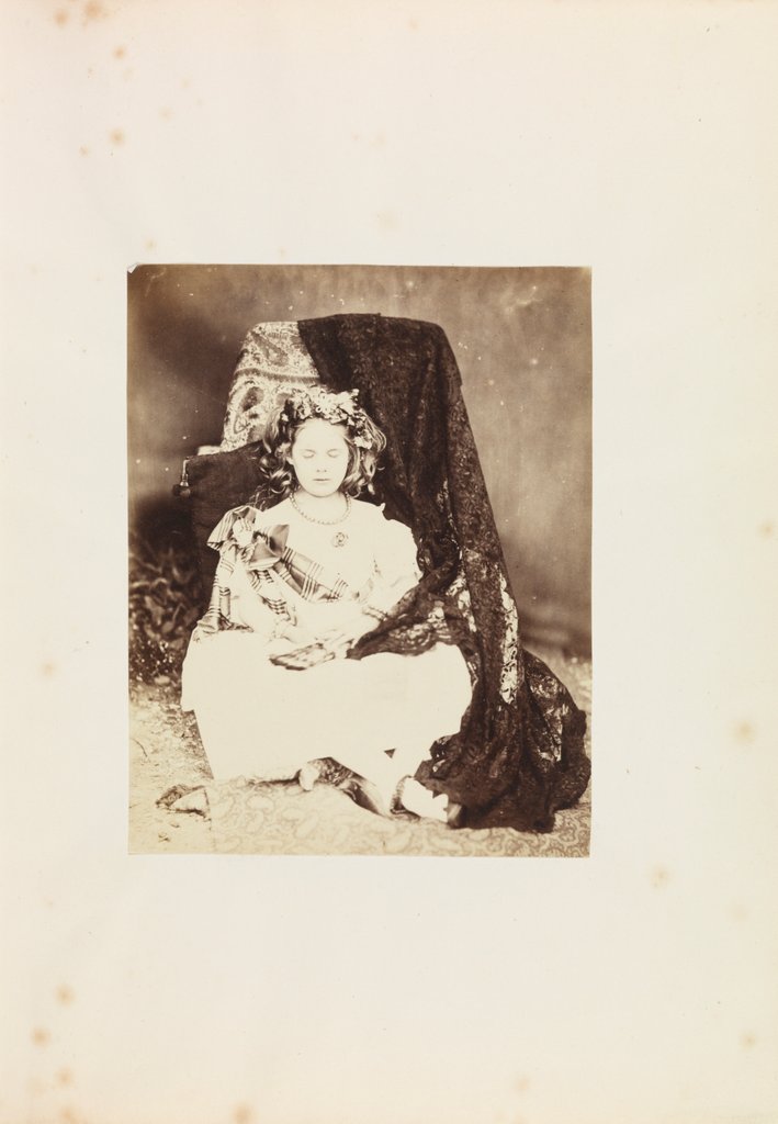 Detail of Portrait of a girl in fancy dress by Lewis Carroll