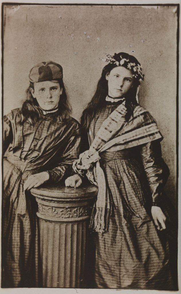 Detail of Louisa and Emily Barry by Lewis Carroll