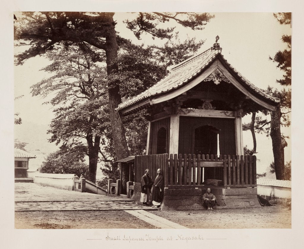 Detail of Small Japanese Temple at Nagasaki by Felice Beato