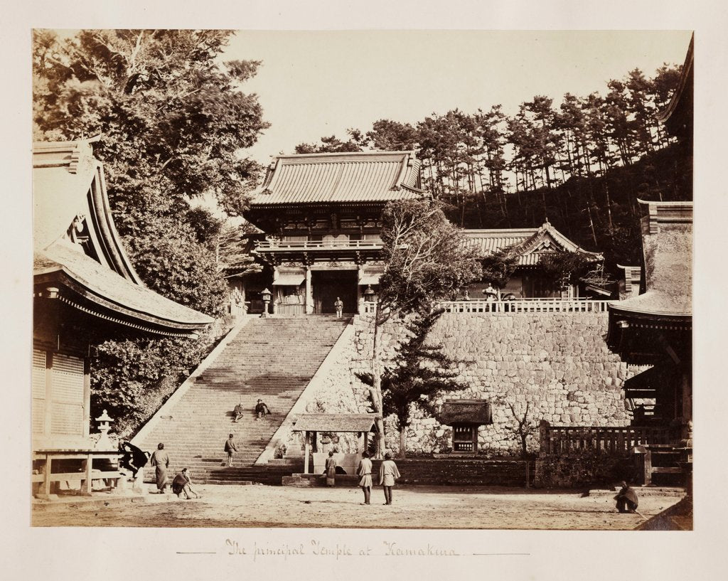 Detail of The Principal Temple at Kamakura by Felice Beato