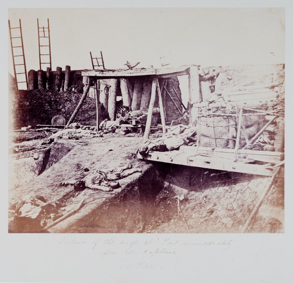 Detail of Interior of the Angle N: Fort Immediately After its Capture by Felice Beato