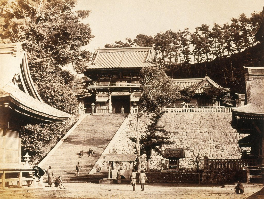 Detail of The Principal Temple in Kamakura by Felice Beato