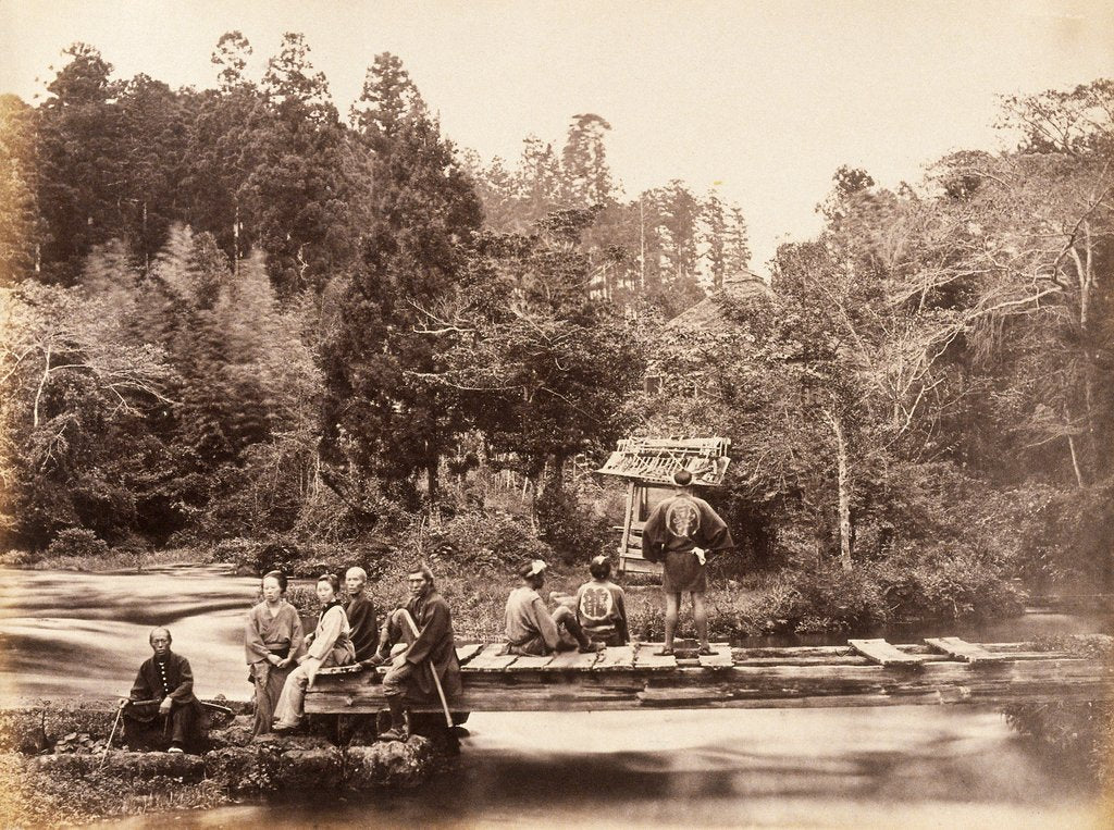 Detail of Garden at Omia by Felice Beato