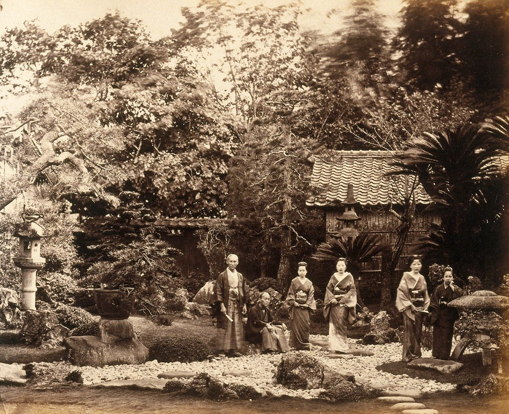 Detail of Garden at Hara by Felice Beato