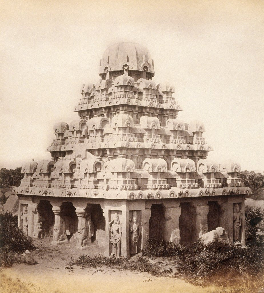 Detail of The seven pagodas near Madras by Felice Beato