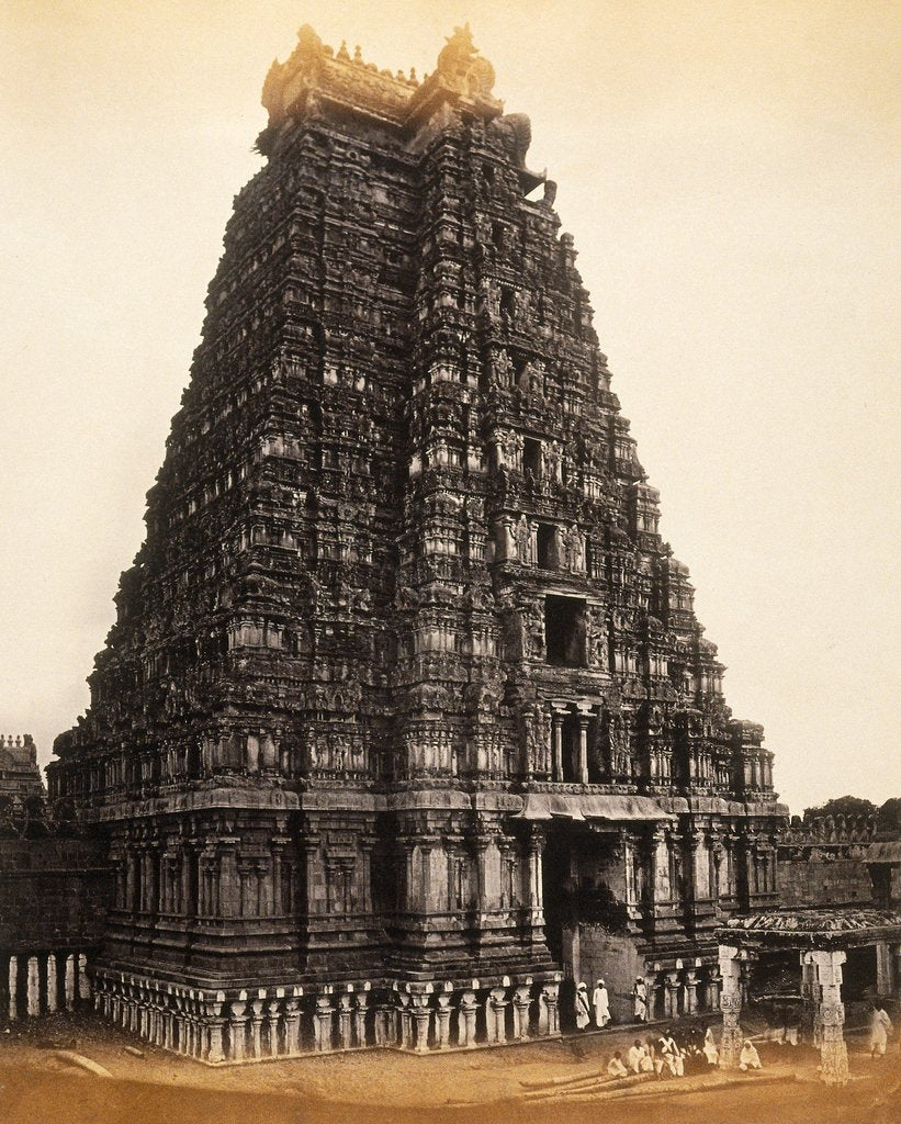 Detail of Hindu temple by Felice Beato