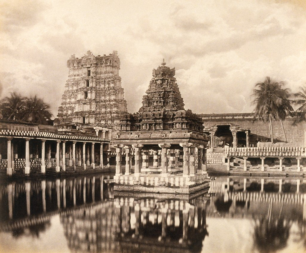 Detail of Hindu temple by Felice Beato
