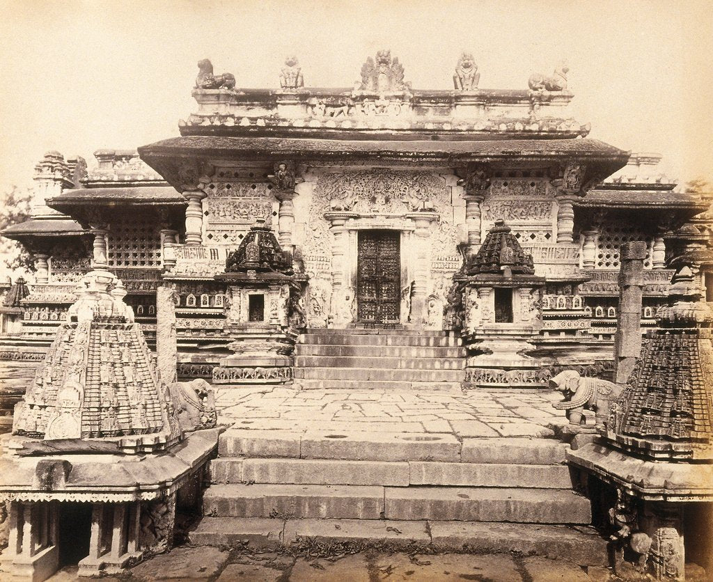 Detail of Bailoor Temple by Felice Beato