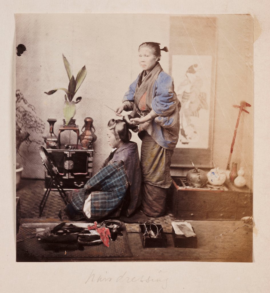 Detail of Hairdressing by Felice Beato