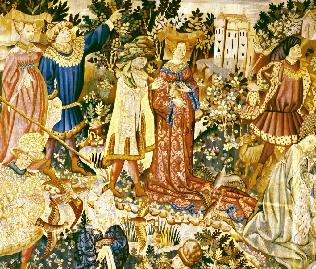 Detail of Devonshire Hunting Tapestry detail by Anonymous